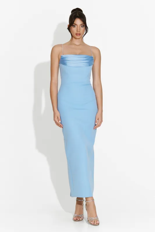 Rochie dama lunga bleu Edenia Bogas sold by bogas