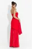 Rochie dama lunga rosie Vanasia Bogas sold by bogas