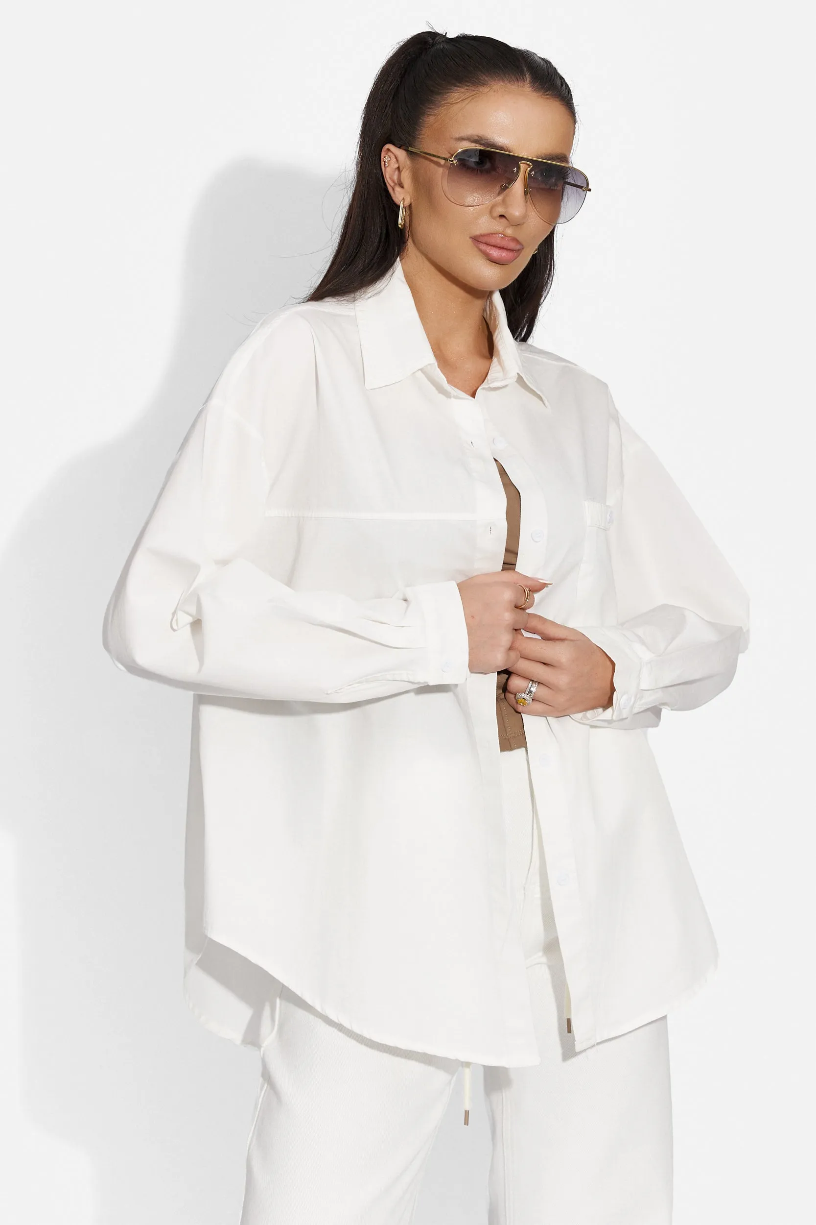 Camasa dama casual alba Mousa Bogas sold by bogas