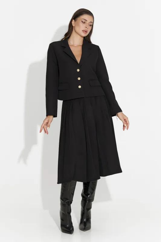 Compleu cu fusta midi negru Aurina Bogas sold by bogas