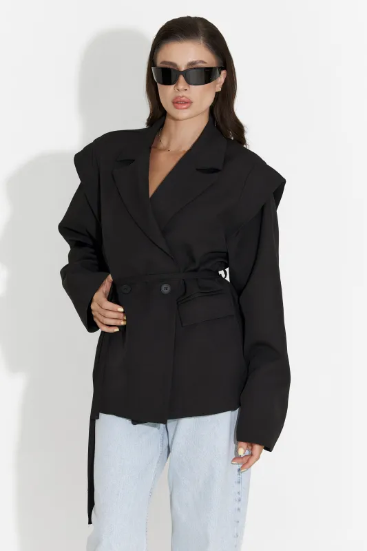 Sacou dama elegant negru Ariah Bogas sold by bogas