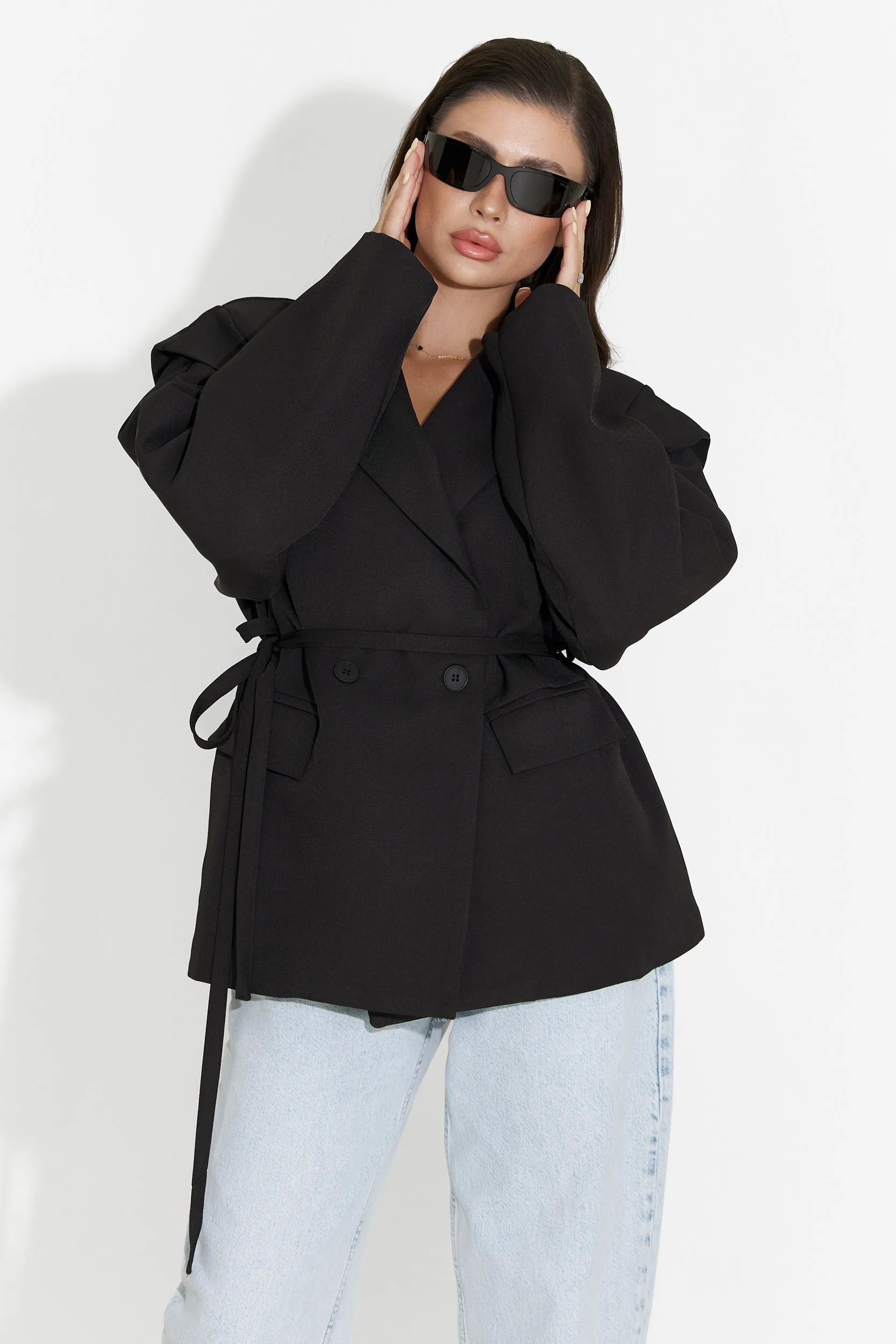 Sacou dama elegant negru Ariah Bogas sold by bogas product image thumbnail 3