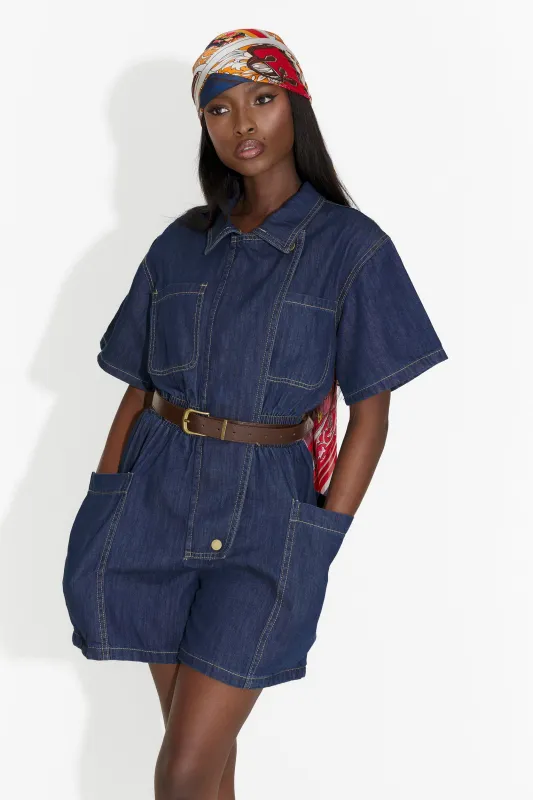 [Resigilat] Salopeta dama casual bleumarin Scalet Bogas sold by bogas