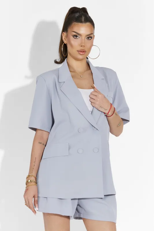 [Resigilat] Compleu cu pantaloni scurti gri Dazy Bogas sold by bogas