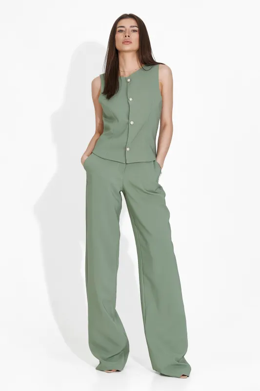 [Resigilat] Compleu cu pantaloni dama verde Barnysa Bogas sold by bogas