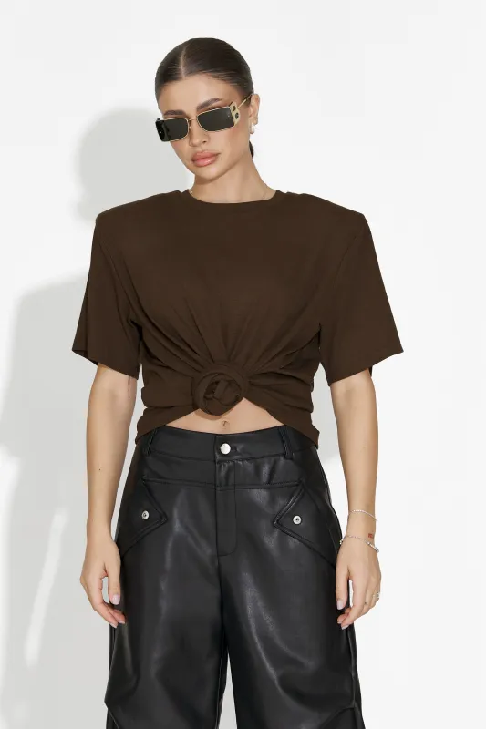 Tricou dama casual maro Norelia Bogas sold by bogas