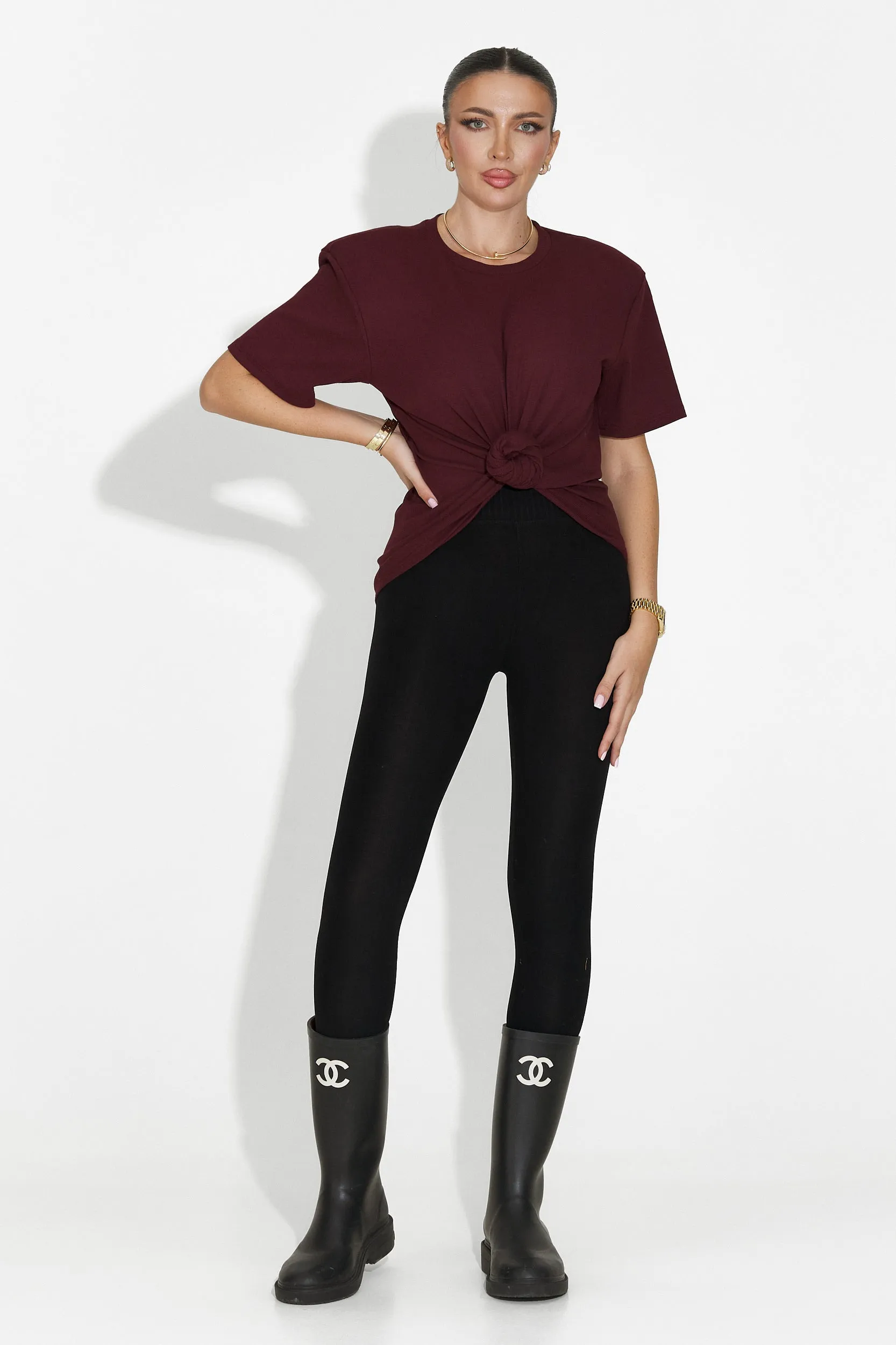 Tricou dama casual burgundy Norelia Bogas sold by bogas product image thumbnail 5