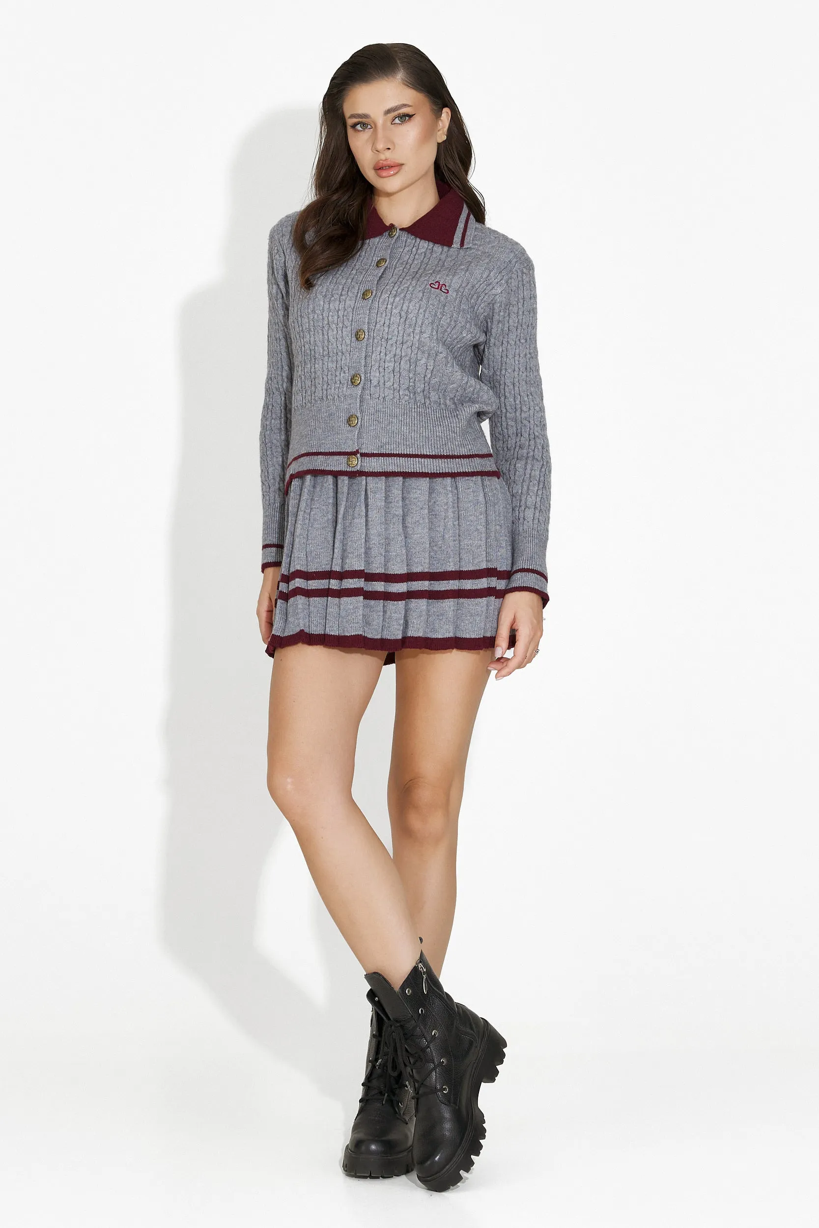 Compleu cu fusta gri Kendia Bogas sold by bogas product image thumbnail 2