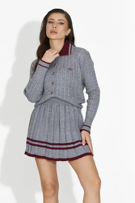 Compleu cu fusta gri Kendia Bogas sold by bogas