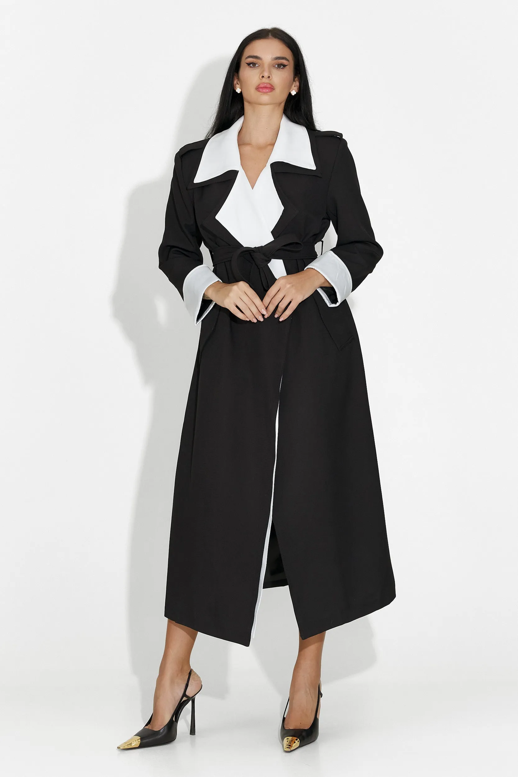 Palton dama elegant negru Nalira Bogas sold by bogas product image thumbnail 2