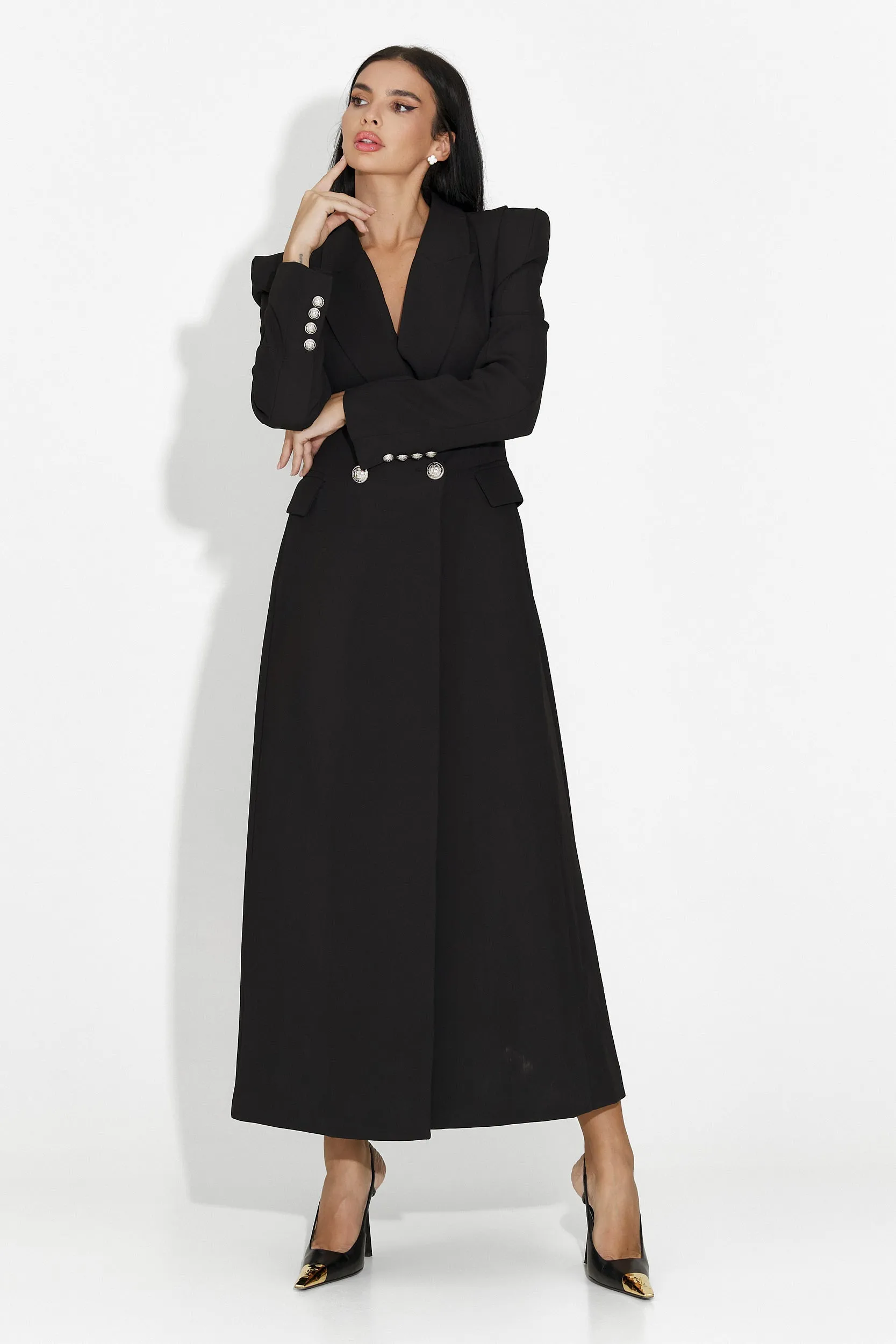 Palton dama elegant negru Ilisha Bogas sold by bogas product image thumbnail 5