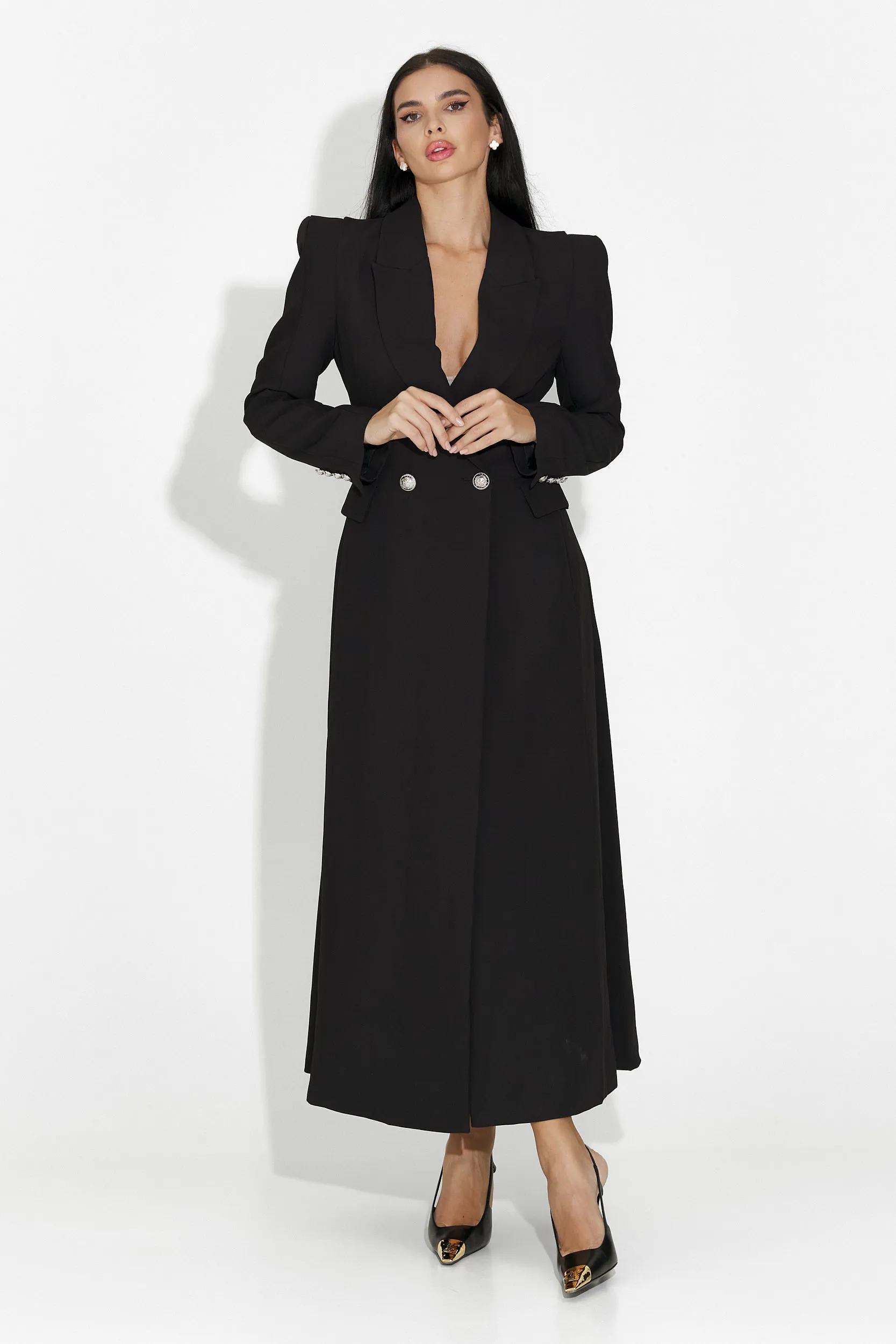 Palton dama elegant negru Ilisha Bogas sold by bogas product image thumbnail 2