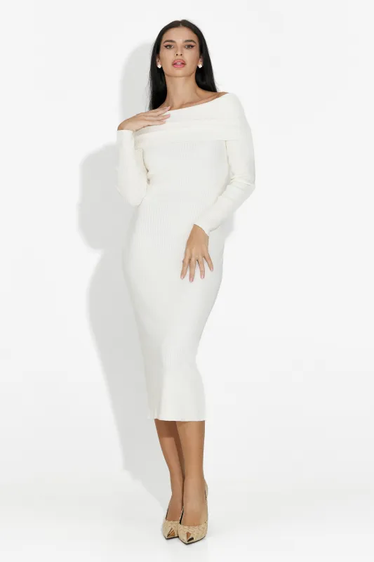 Rochie dama midi bej Velana Bogas sold by bogas