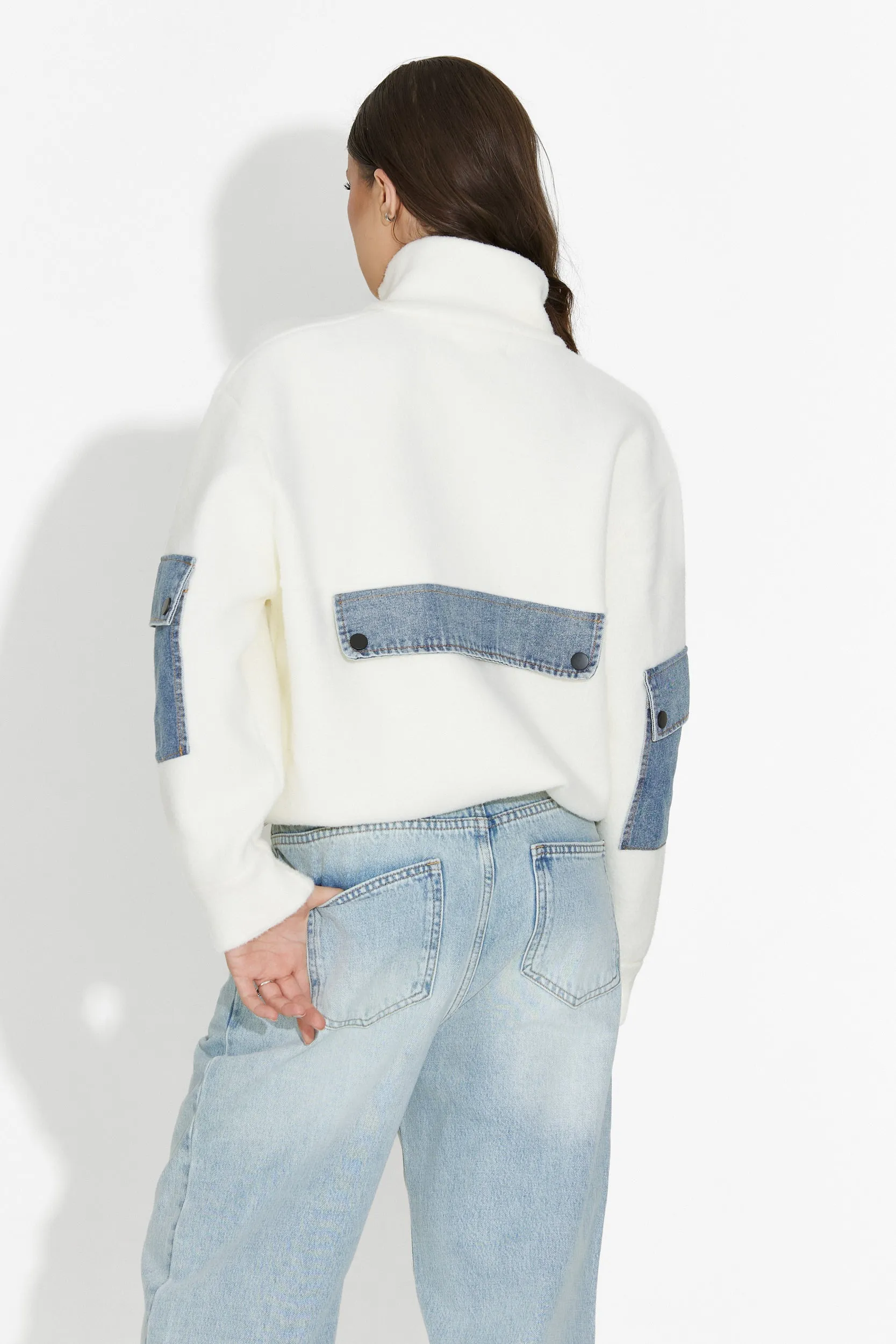 Jacheta dama casual alba Nedaria Bogas sold by bogas product image thumbnail 4