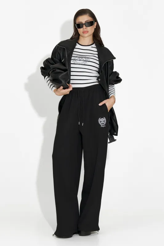 Pantaloni dama casual negri Novirene Bogas sold by bogas