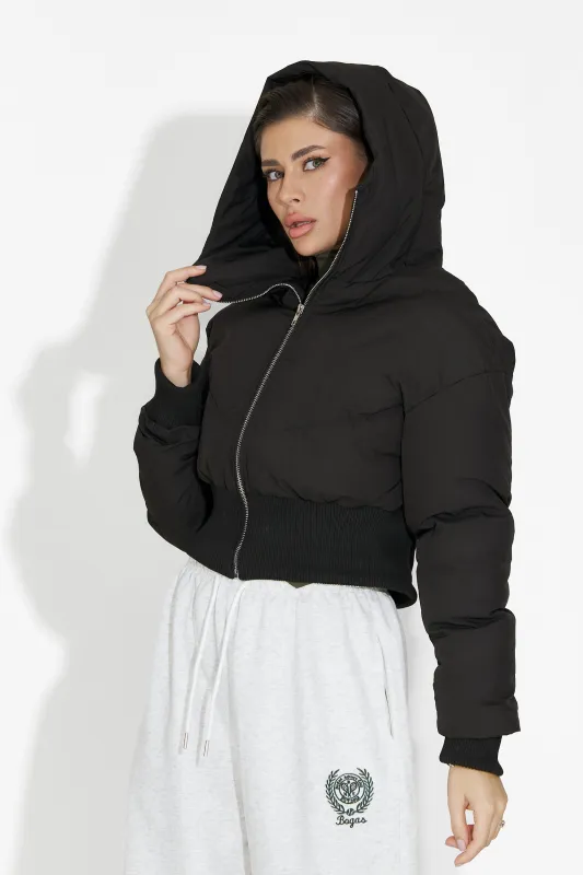 Geaca dama casual neagra Lumaya Bogas sold by bogas