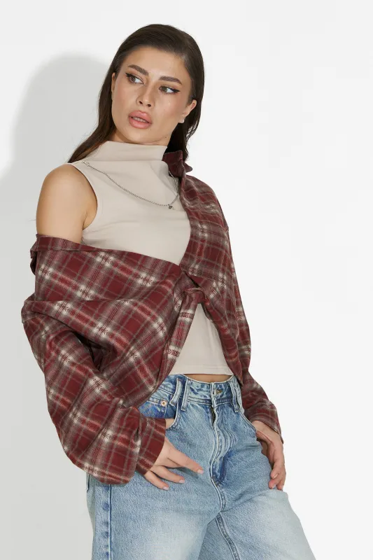 Set camasa dama + maiou burgundy Noielia Bogas sold by bogas