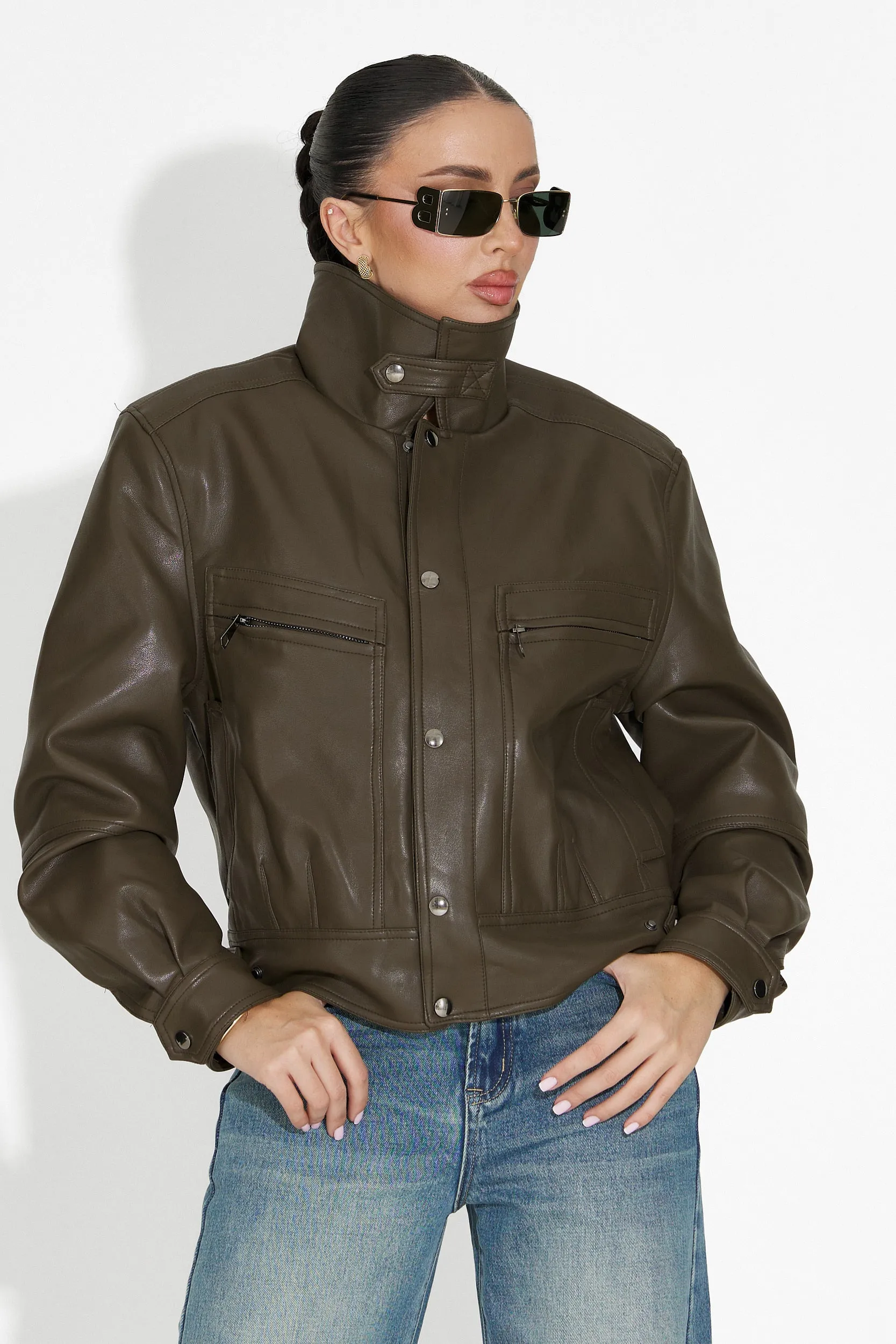 Geaca dama casual kaki Giselia Bogas sold by bogas product image thumbnail 3