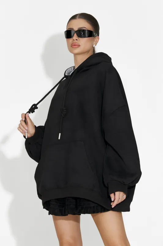 Hanorac dama casual negru Noblesa Bogas sold by bogas