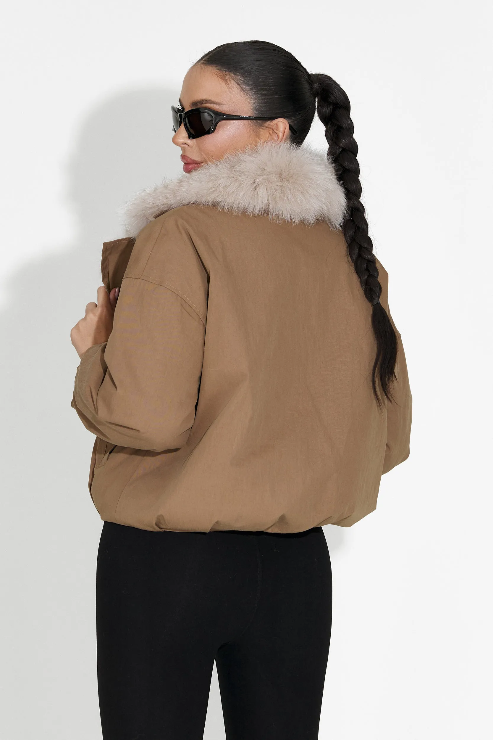 Geaca dama casual maro Eriora Bogas sold by bogas product image thumbnail 3