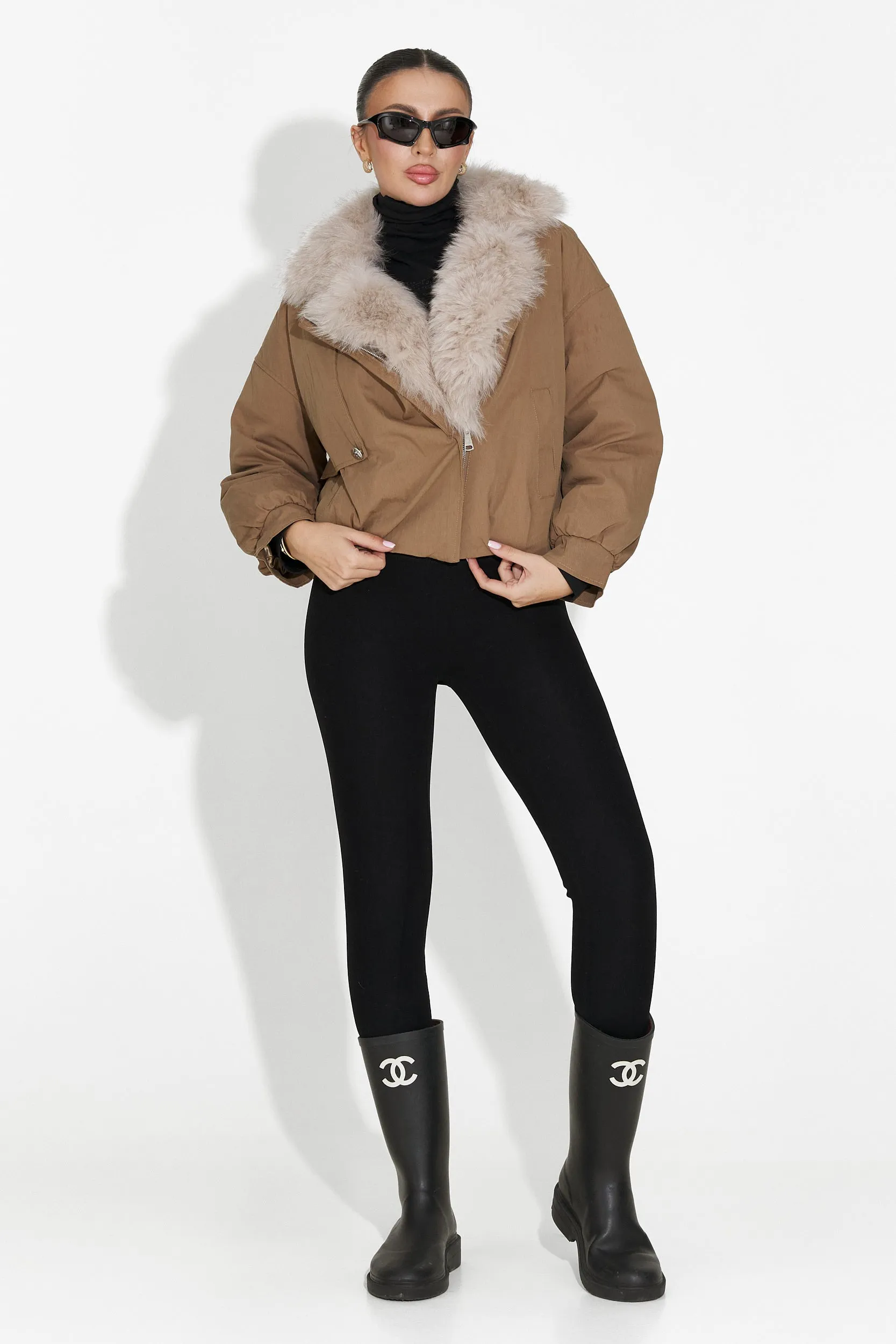 Geaca dama casual maro Eriora Bogas sold by bogas product image thumbnail 4