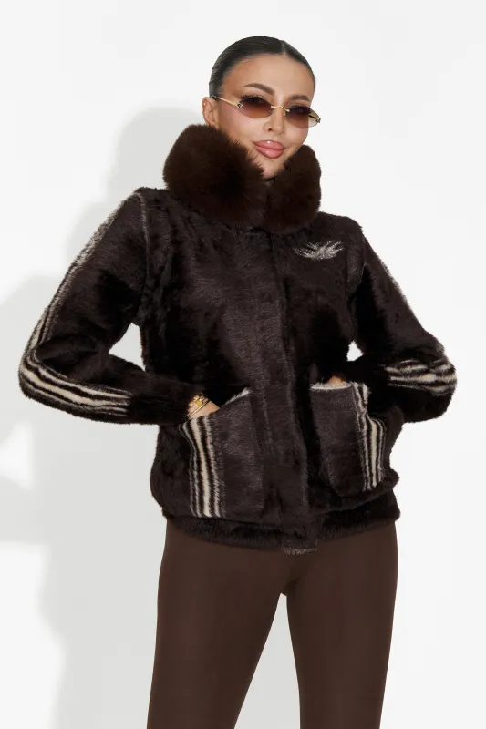 Jacheta dama casual 2 fete maro bej Valoria Bogas sold by bogas