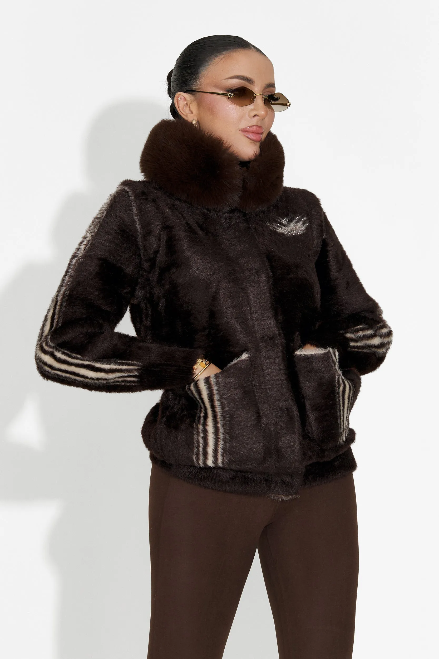 Jacheta dama casual 2 fete maro bej Valoria Bogas sold by bogas product image thumbnail 3