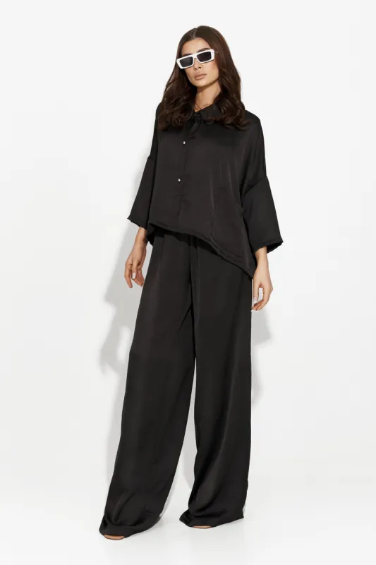 Compleu cu pantaloni dama casual negru Teresa Bogas sold by bogas