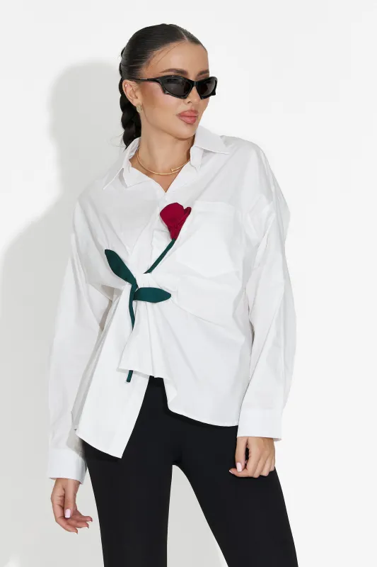 Camasa dama casual alba Elaris Bogas sold by bogas