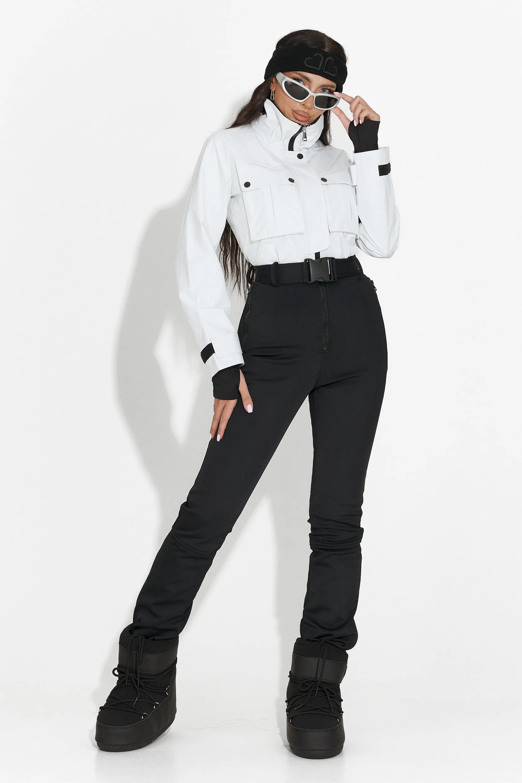 Salopeta ski casual alb negru Glorise Bogas sold by bogas product image thumbnail 5