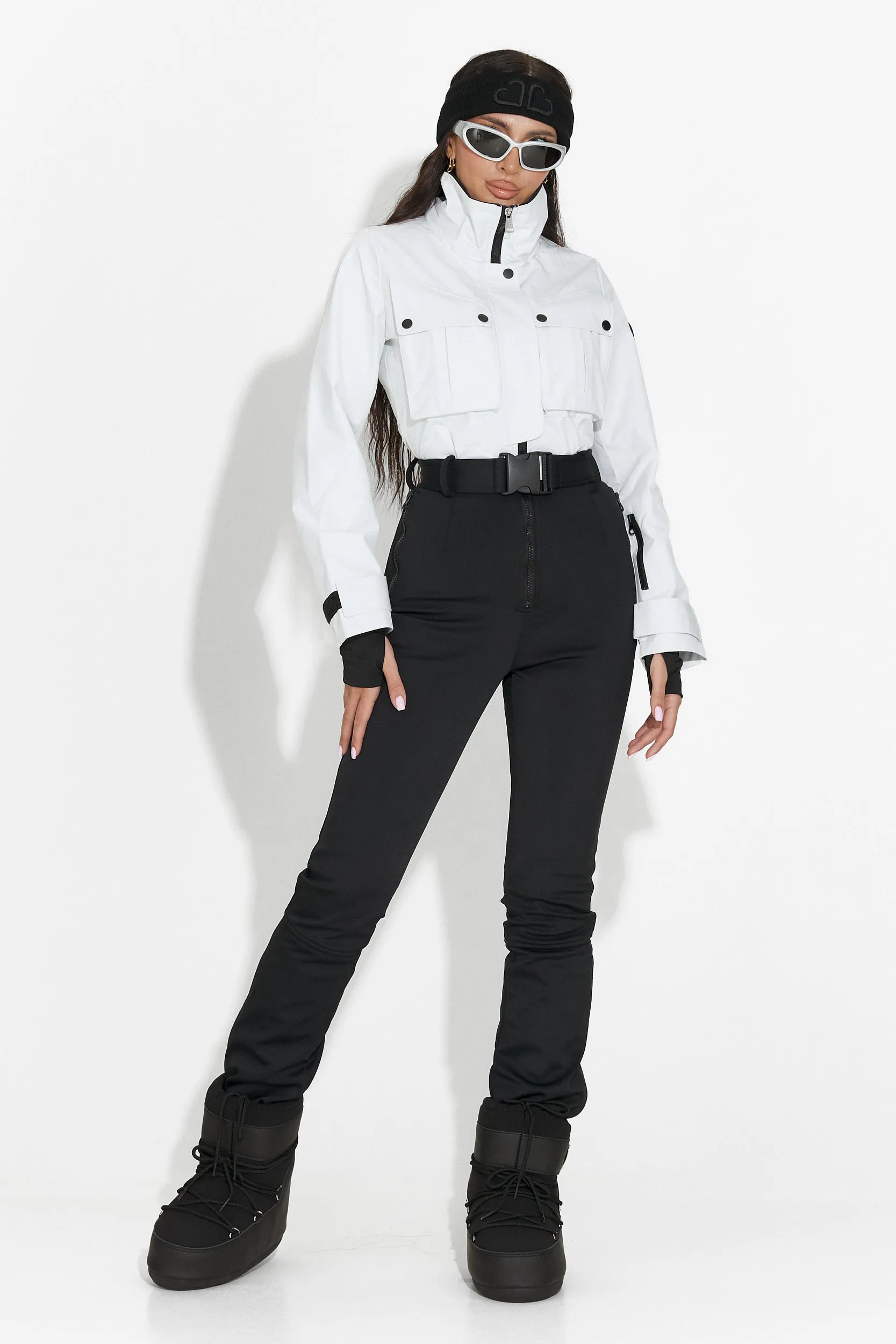 Salopeta ski casual alb negru Glorise Bogas sold by bogas product image thumbnail 4