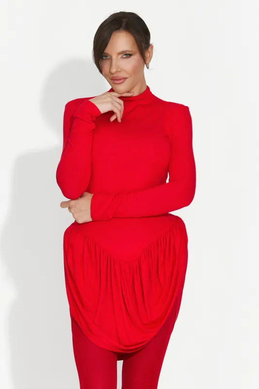 Rochie dama scurta rosie Valese Bogas sold by bogas