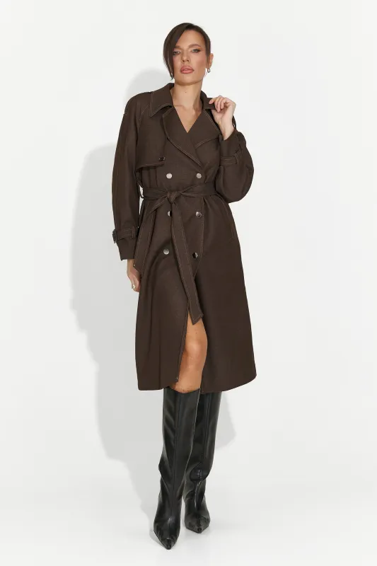 Palton dama elegant maro Nuvia Bogas sold by bogas