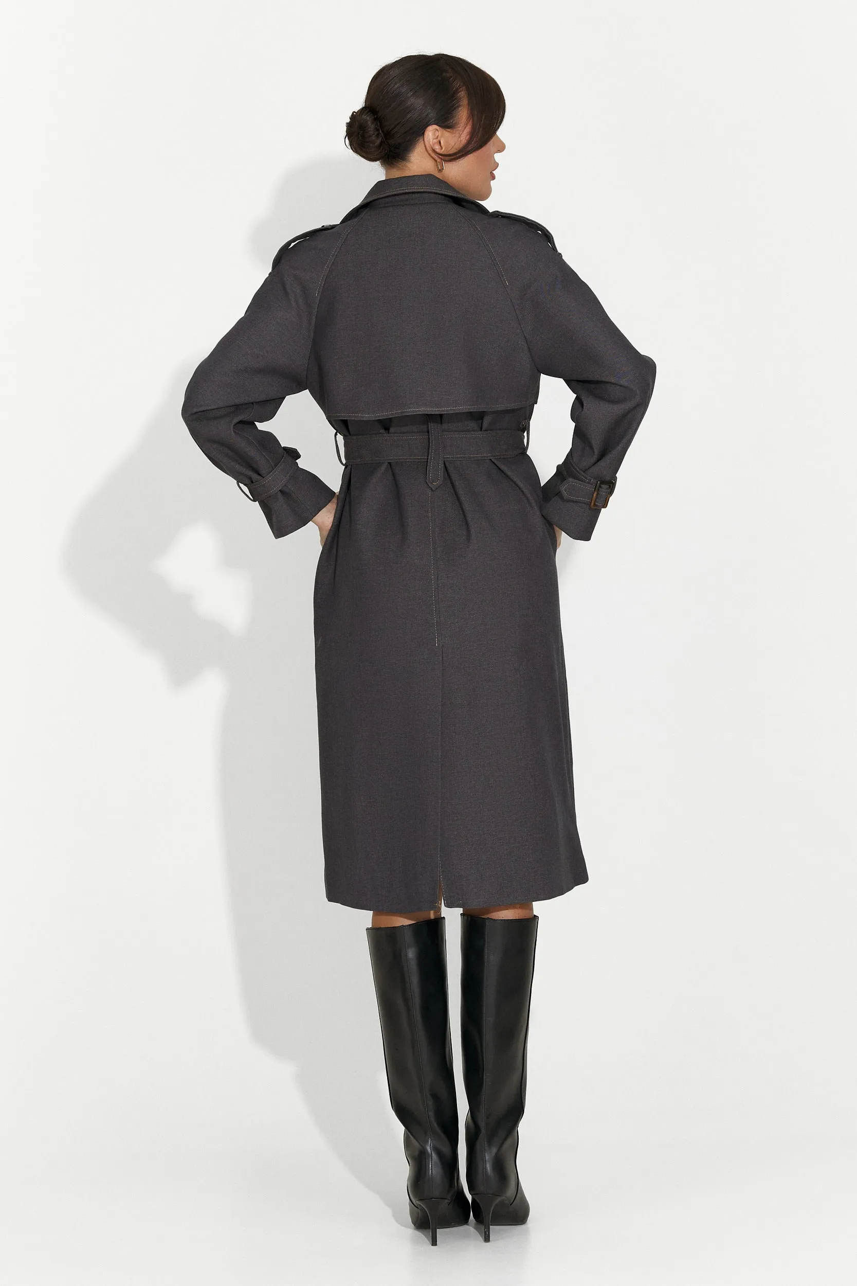 Palton dama elegant gri Nuvia Bogas sold by bogas product image thumbnail 2