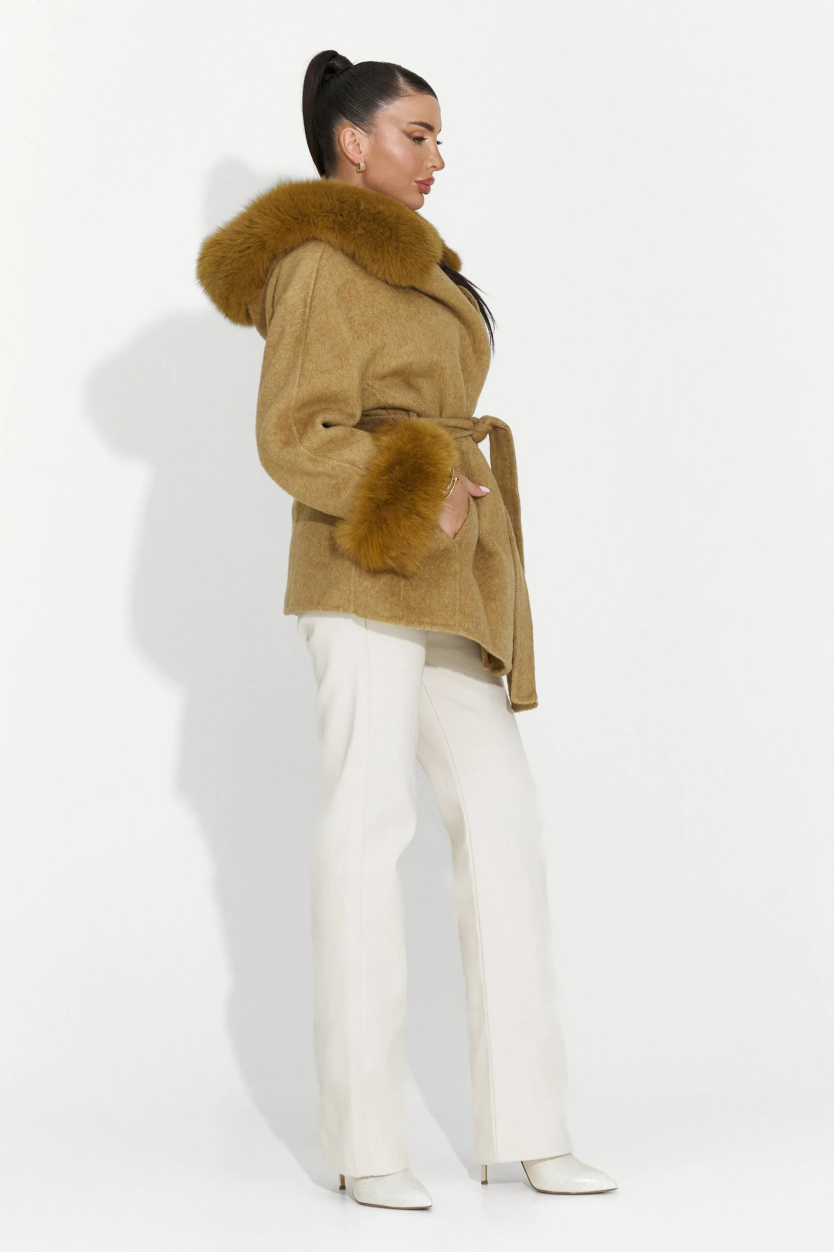 Palton dama elegant maro Betina Bogas sold by bogas product image thumbnail 5