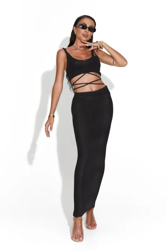 Compleu cu fusta negru Elimona Bogas sold by bogas