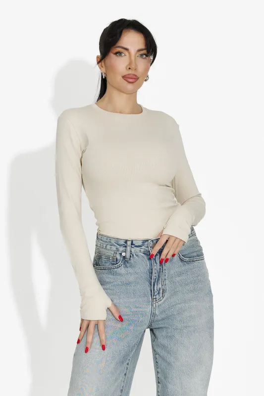 Bluza dama casual bej Kisena bogas sold by bogas