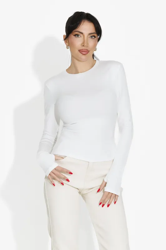 Bluza dama casual alba Kisena bogas sold by bogas