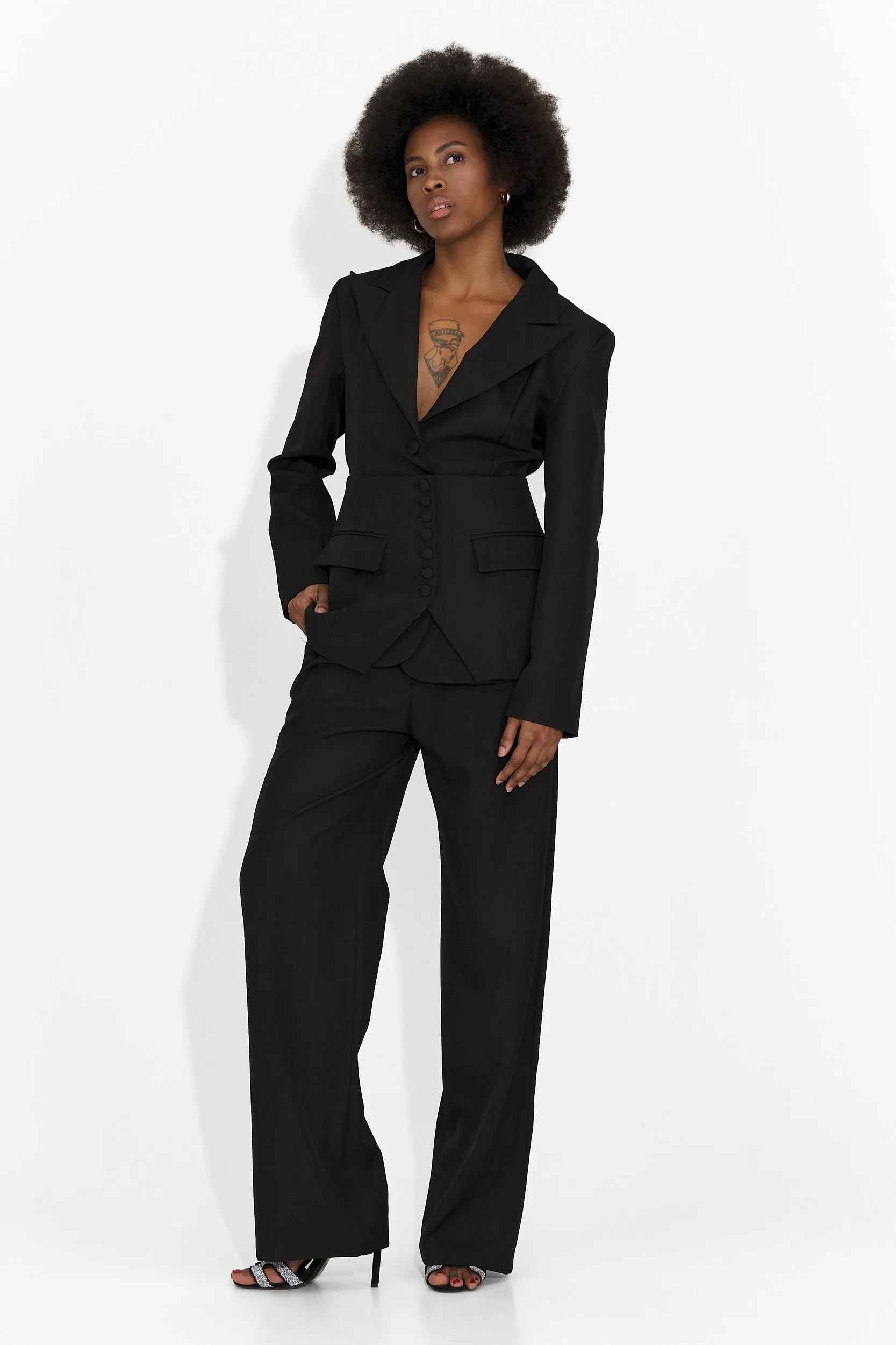 Costum dama 3 piese sacou + corset + pantaloni negru Glimena Bo sold by bogas