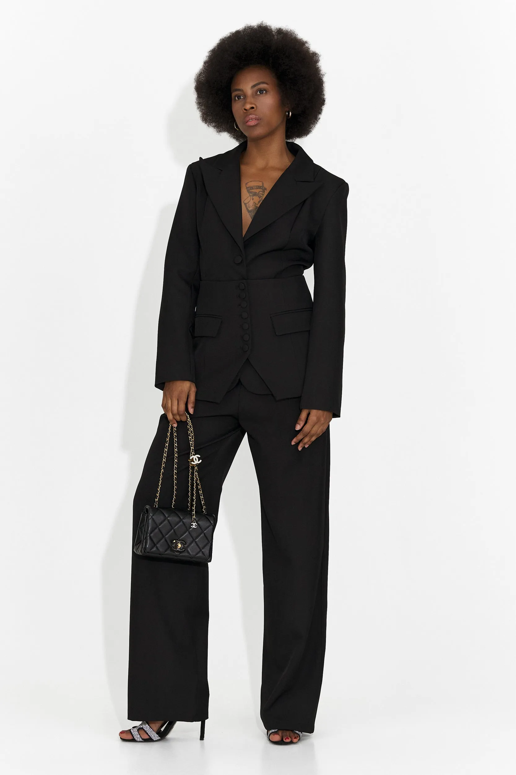 Costum dama 3 piese sacou + corset + pantaloni negru Glimena Bo sold by bogas product image thumbnail 2