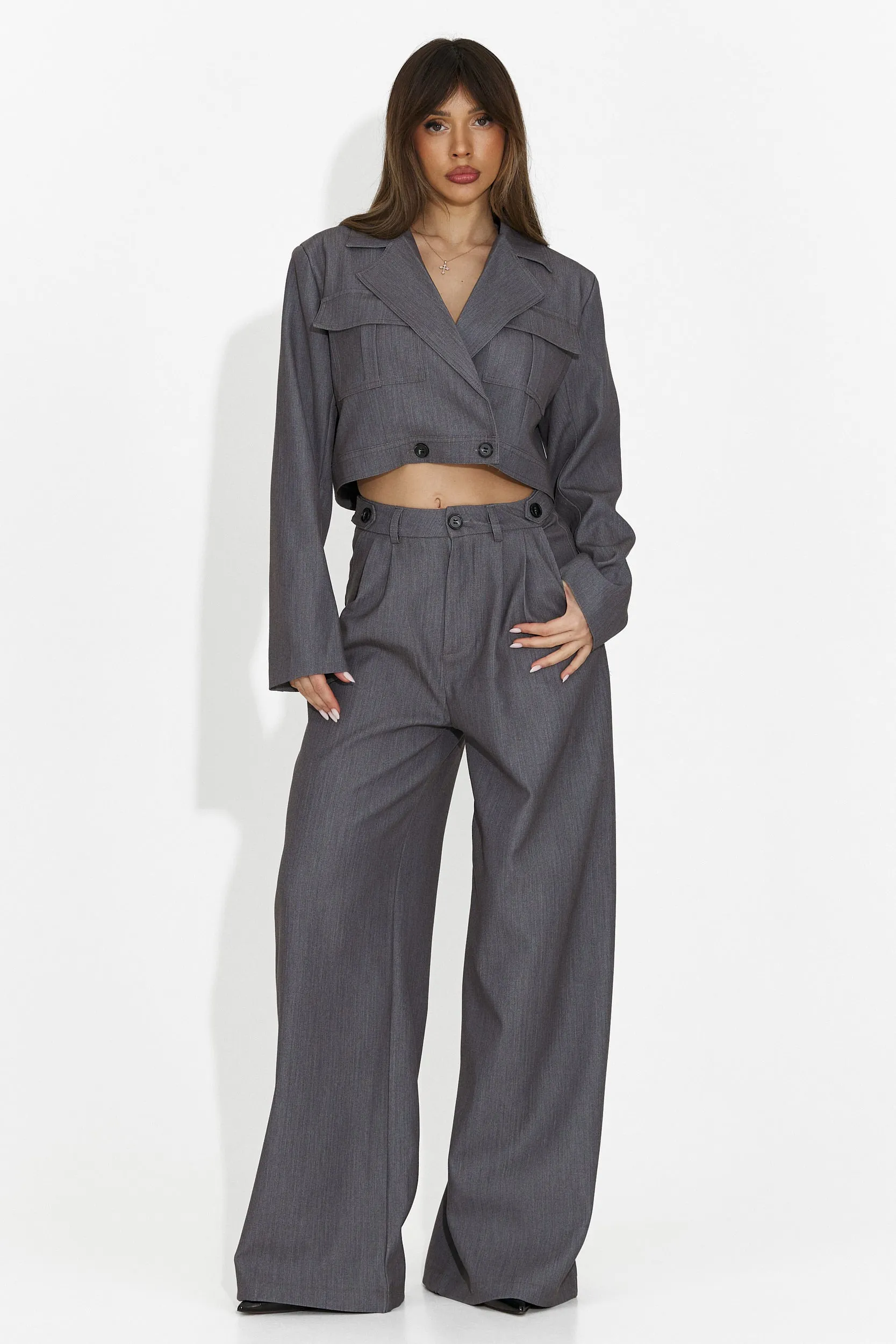 Costum dama elegant gri Adnana Bogas sold by bogas product image thumbnail 5