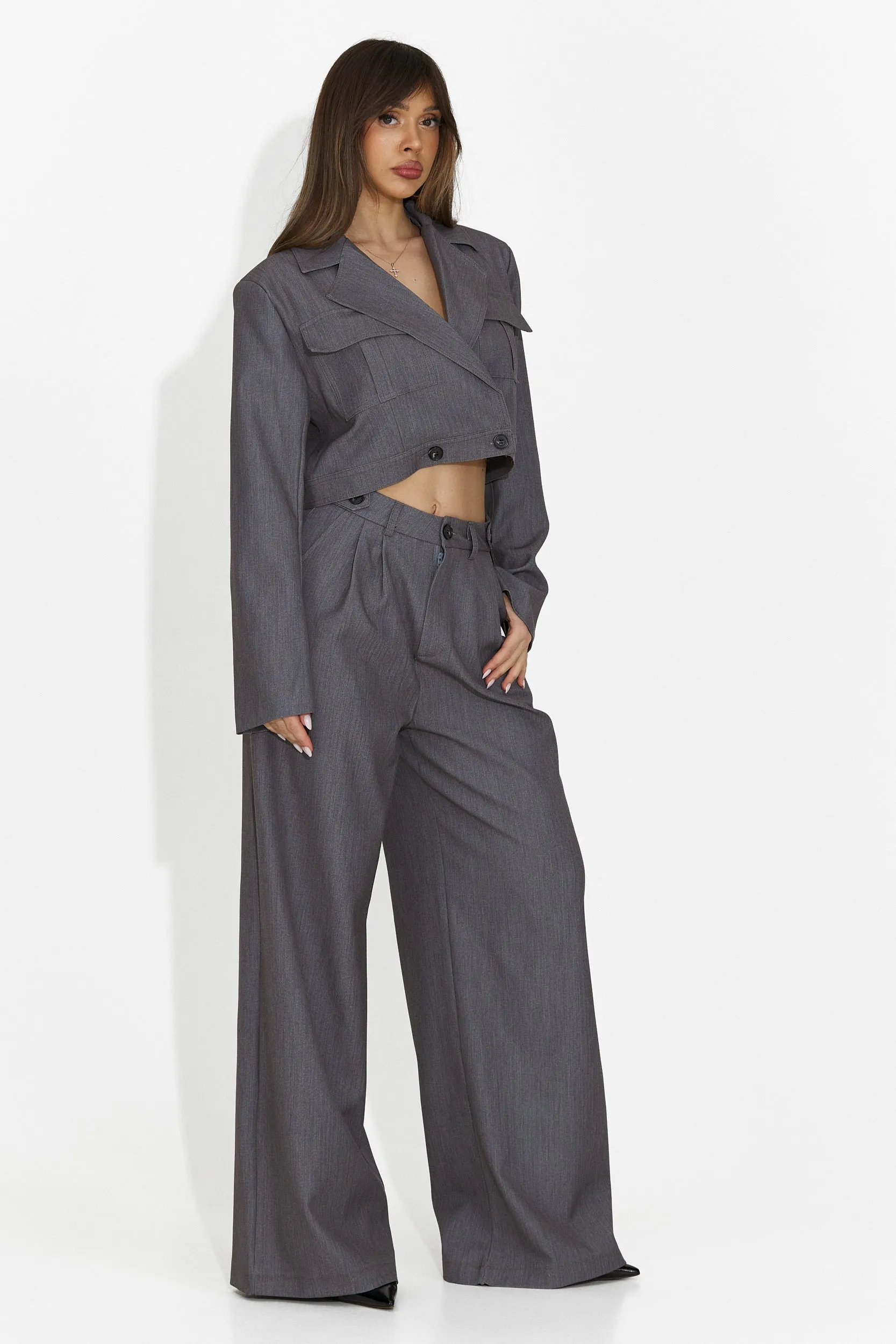 Costum dama elegant gri Adnana Bogas sold by bogas product image thumbnail 4