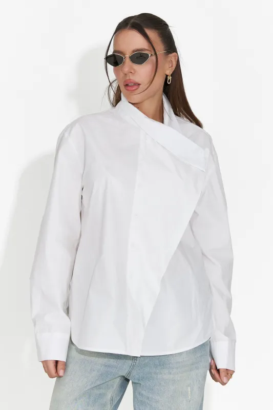 Camasa dama casual alba Edinea Bogas made by bogas