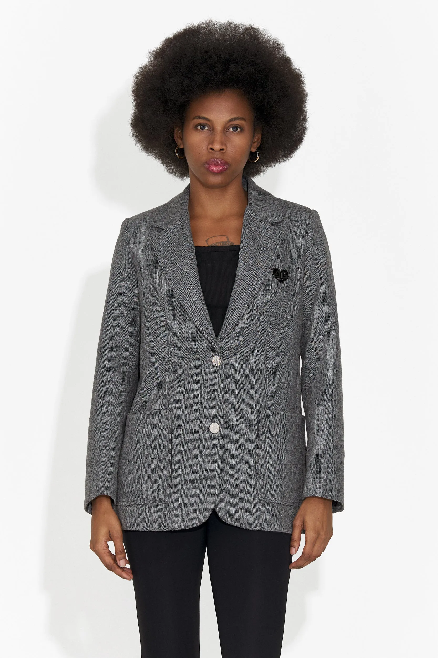 Sacou stofa elegant gri Andela Bogas sold by bogas