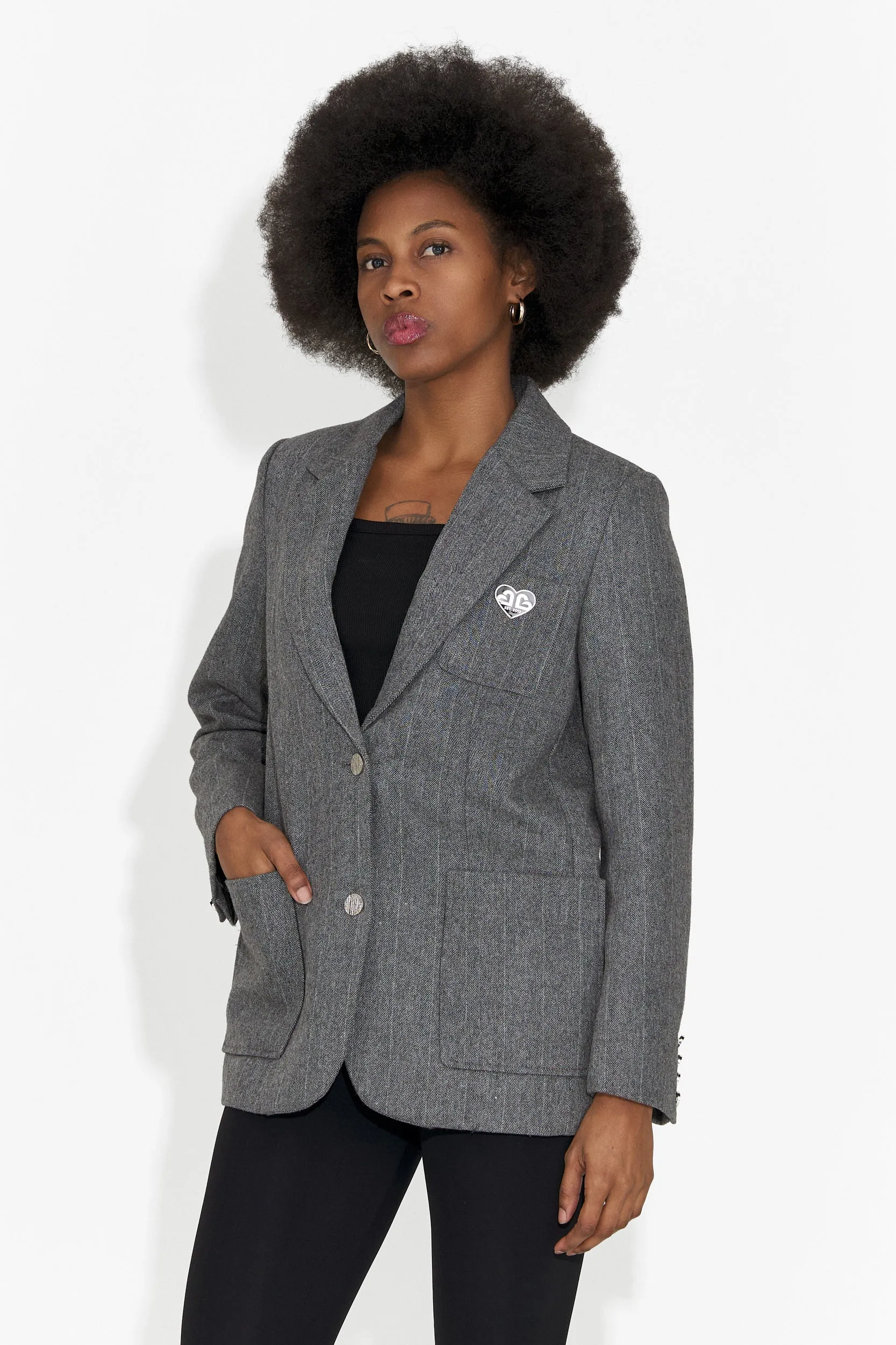 Sacou stofa elegant gri Andela Bogas sold by bogas product image thumbnail 2
