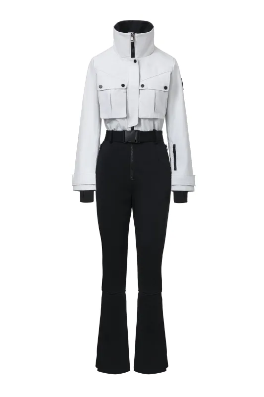 [Resigilat]Salopeta ski casual alb negru Glorise Bogas made by bogas