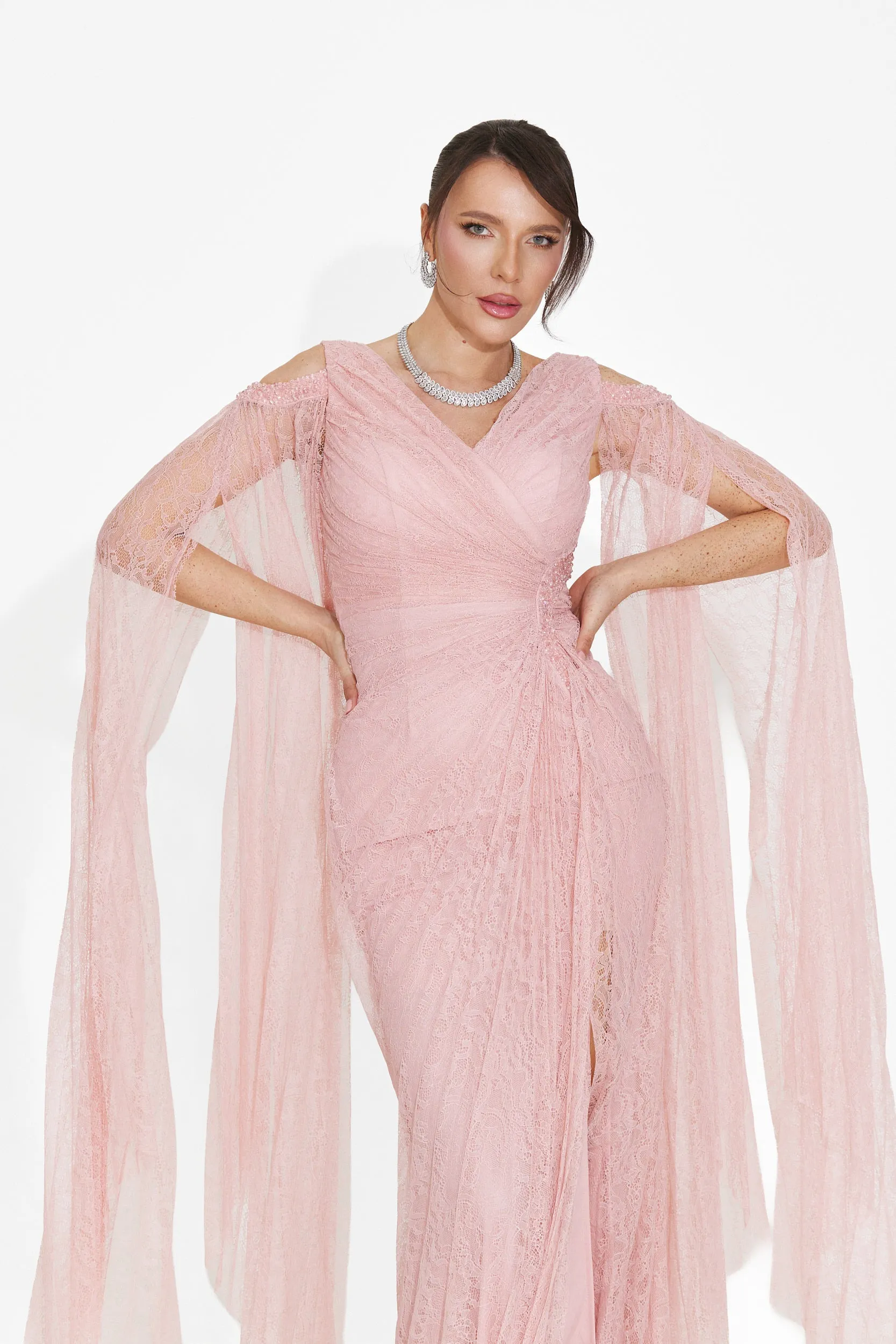 Rochie dama lunga roz Dionesia Bogas sold by bogas product image thumbnail 5