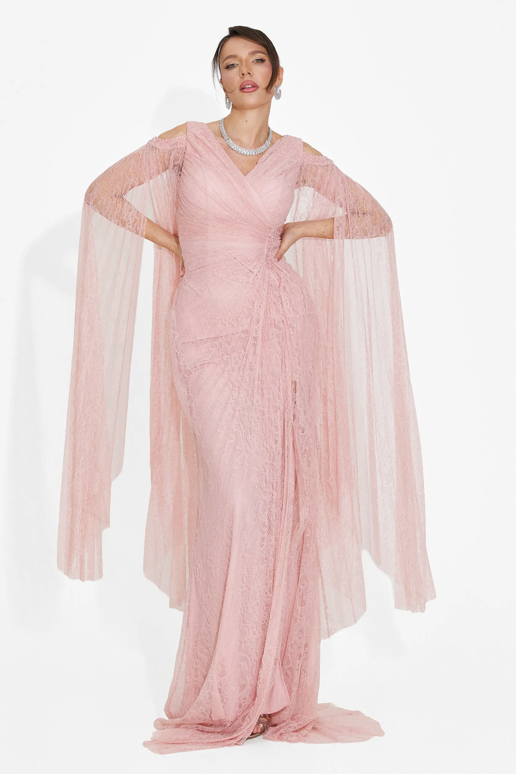 Rochie dama lunga roz Dionesia Bogas sold by bogas product image thumbnail 2