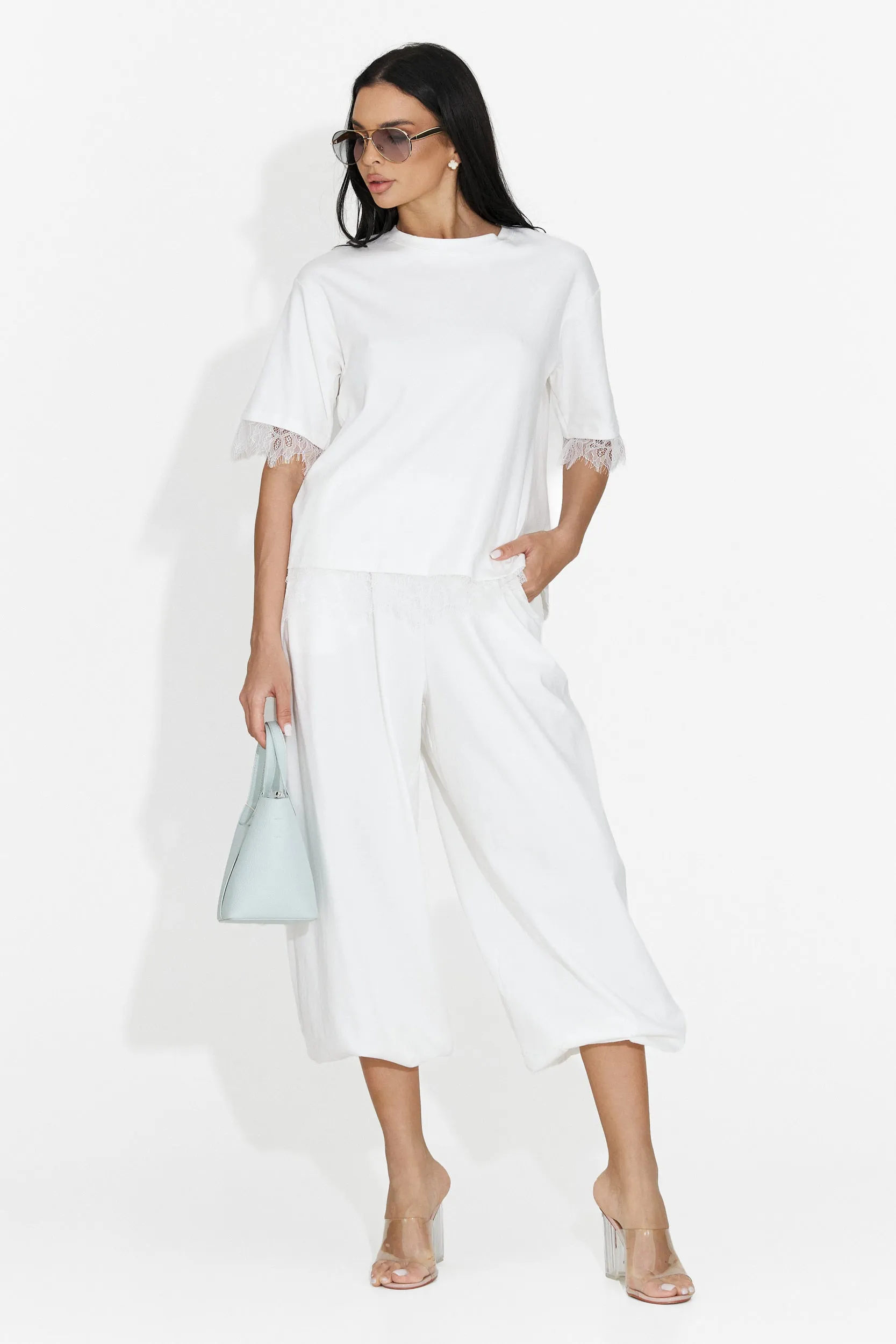 Compleu dama cu pantaloni alb Maila Bogas sold by bogas product image thumbnail 5