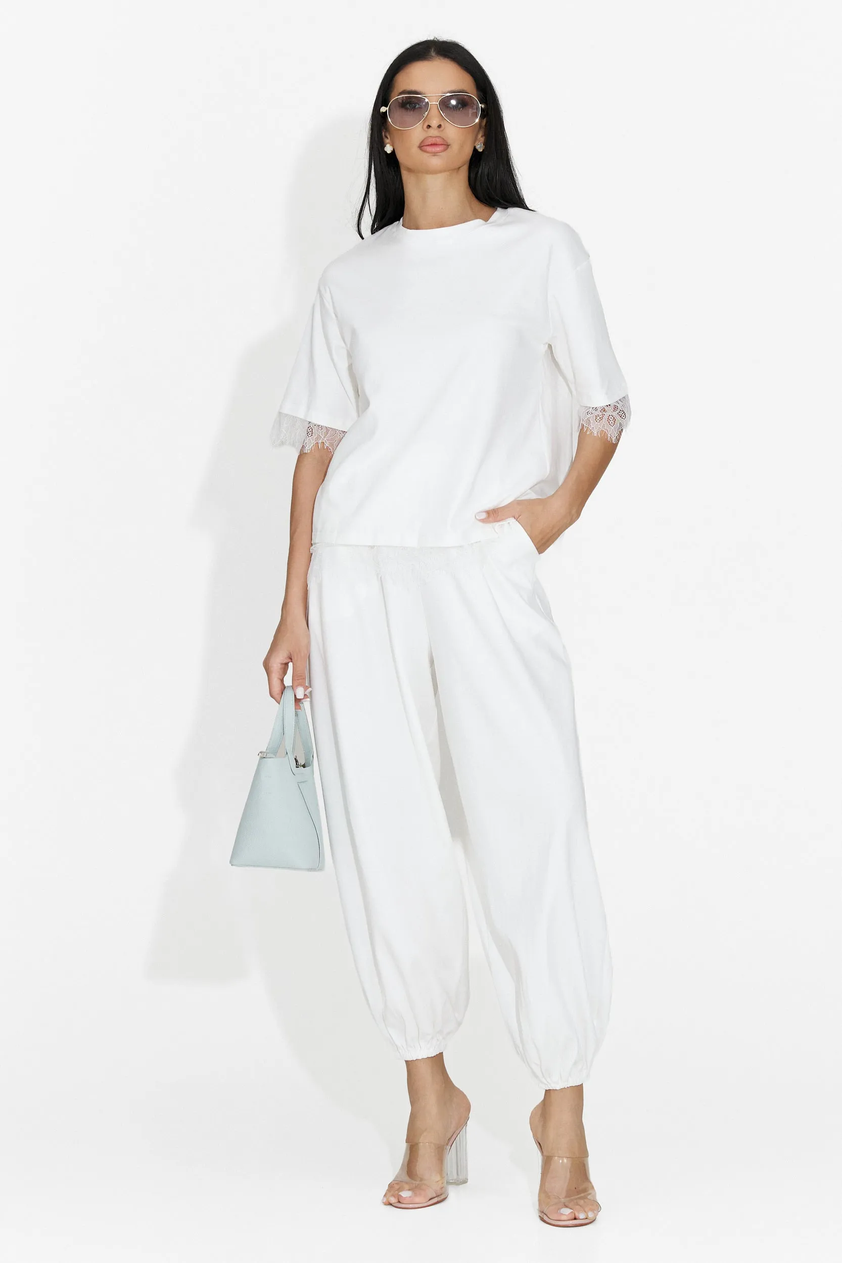 Compleu dama cu pantaloni alb Maila Bogas sold by bogas product image thumbnail 4